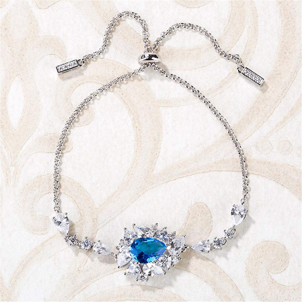 Jeulia Adjustable Sapphire Bolo Bracelet for Women | 9.84ct Genuine Sapphire & Sterling Silver | Elegant Jewelry for Parties, Weddings & Everyday Wear