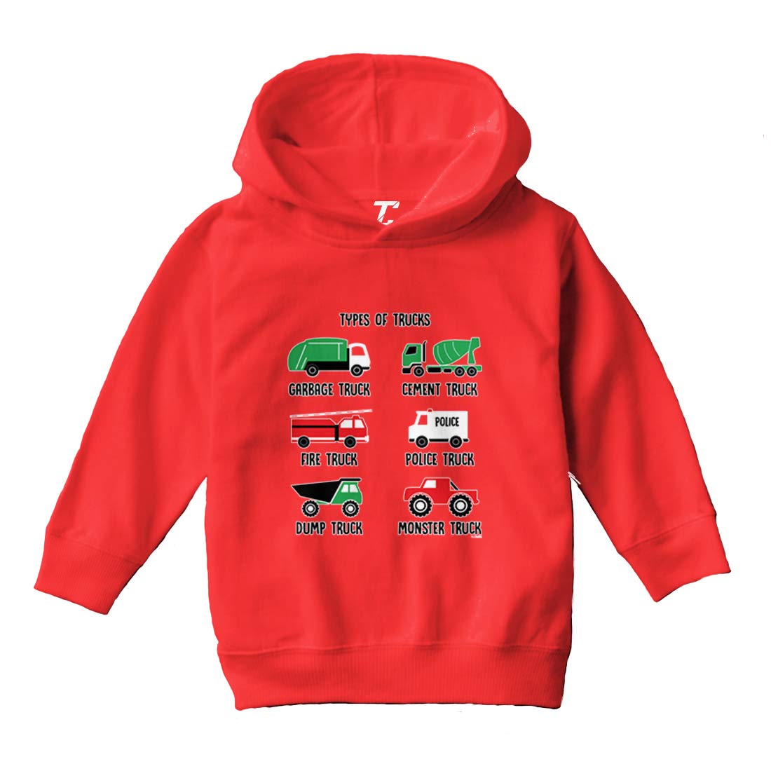 Kids' Garbage Truck & Fire Engine Fleece Hoodie - Soft Toddler & Youth Pullover for Playtime & Outdoor Adventures