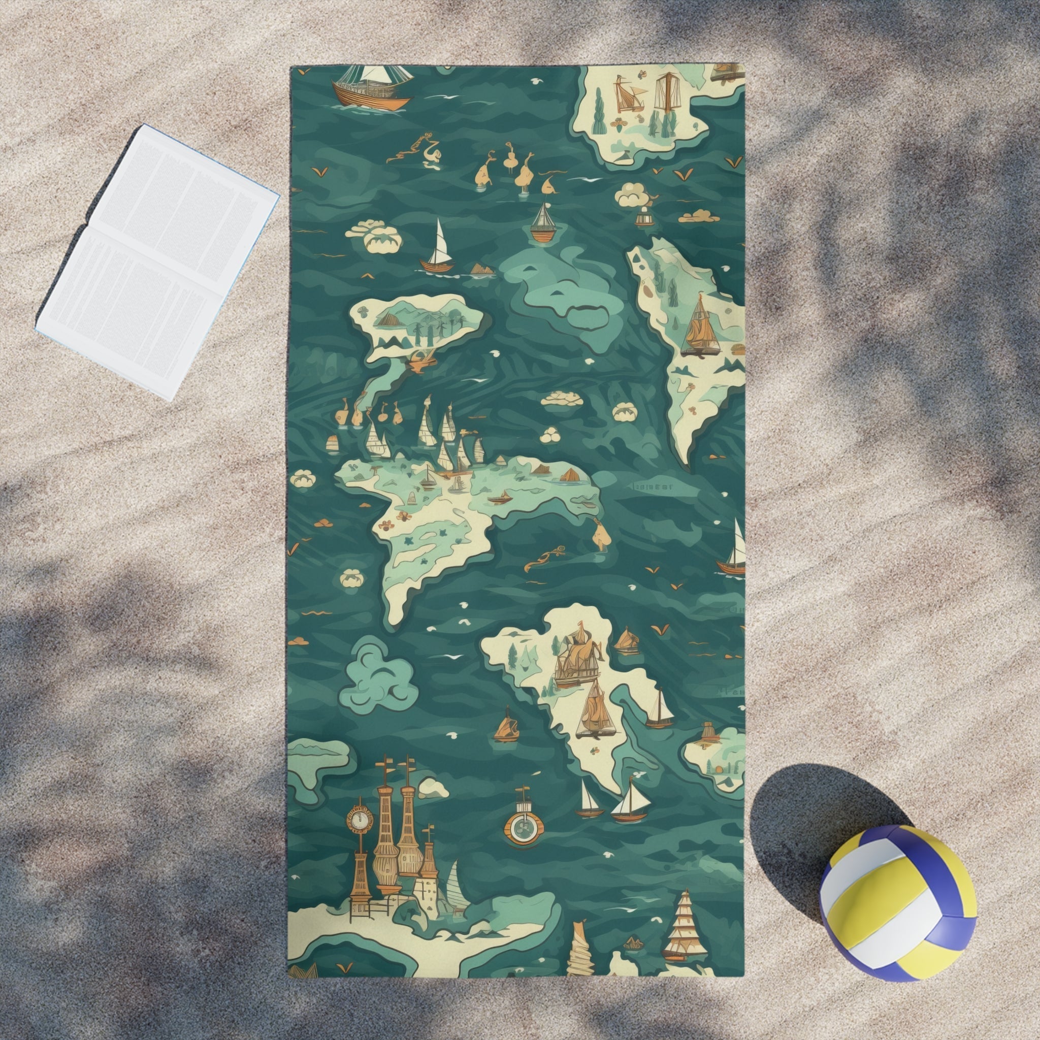 Premium Quick-Dry Beach Towel - Large Sand-Free Microfiber Towel for Pool, Yoga, Travel - Lightweight & Ultra Absorbent - Perfect for Beach, Gym, Vacation & Outdoor Activities