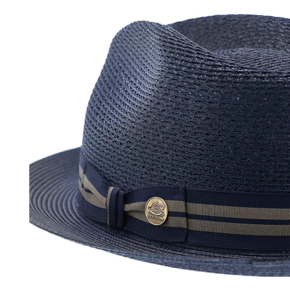 Stetson Men's Nantucket Straw Hat - Classic Summer Fedora for Outdoor Activities, Beach, and Casual Wear