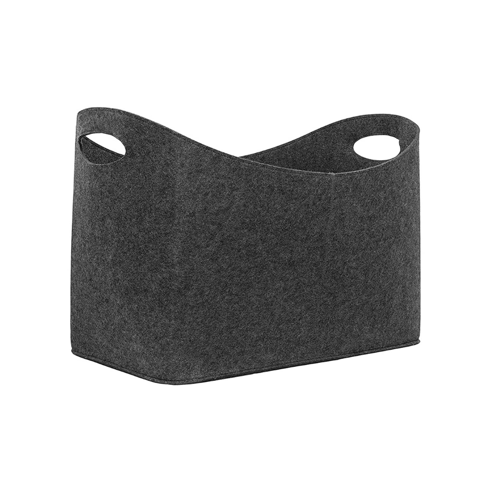 Premium Firewood Carrier Bag - Heavy Duty Felt Firewood Basket with Handles for Fireplace, Camping & Indoor/Outdoor Use - Dark Gray Wood Storage Organizer for Home, Patio & RV