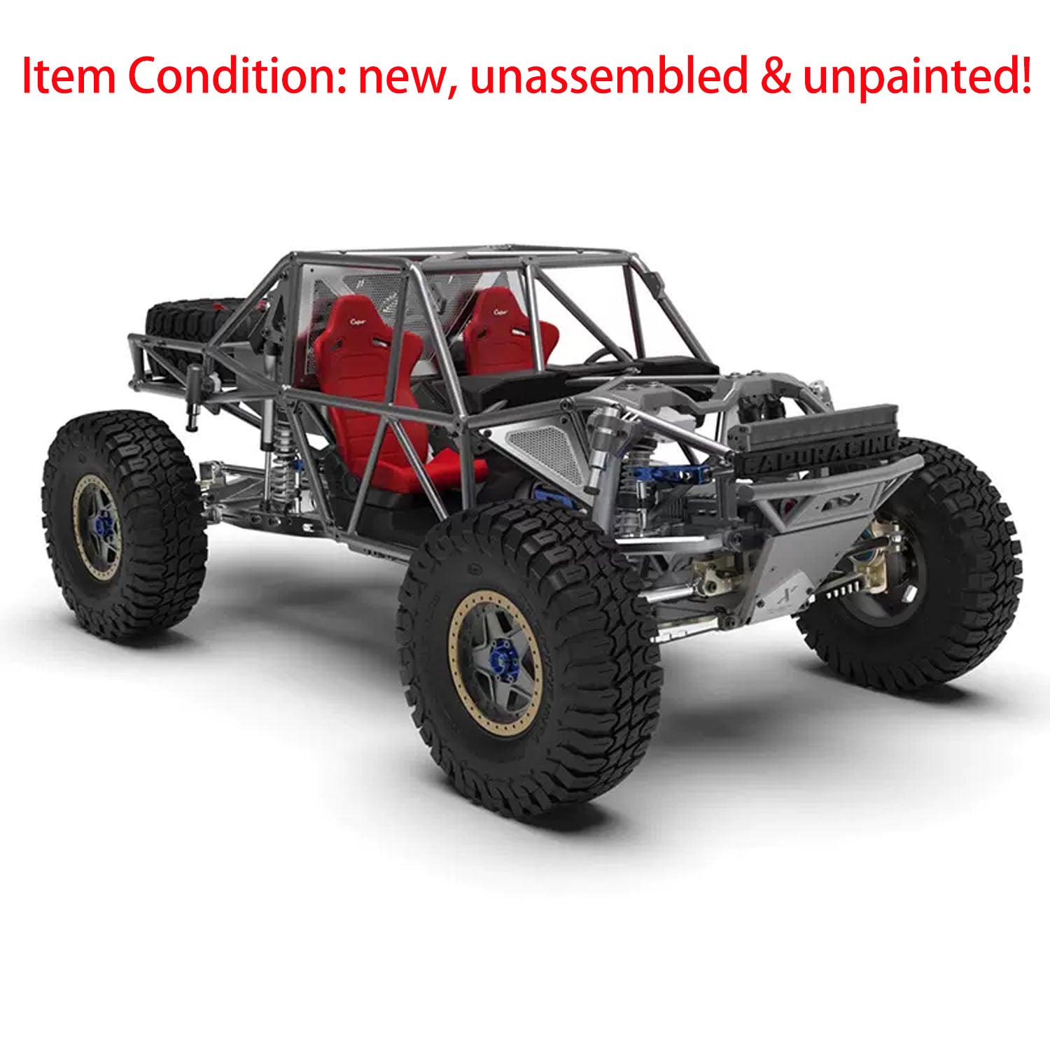 Capo U4 CD1582X 1:8 Scale Remote Control Crawler Car - Unassembled RC Rock Crawler Kit with 2-Speed Transmission for Off-Road Racing & Climbing | DIY Unpainted Model for Hobbyists & Collectors | Perfect for Trail Adventures & Backyard Obstacle Courses