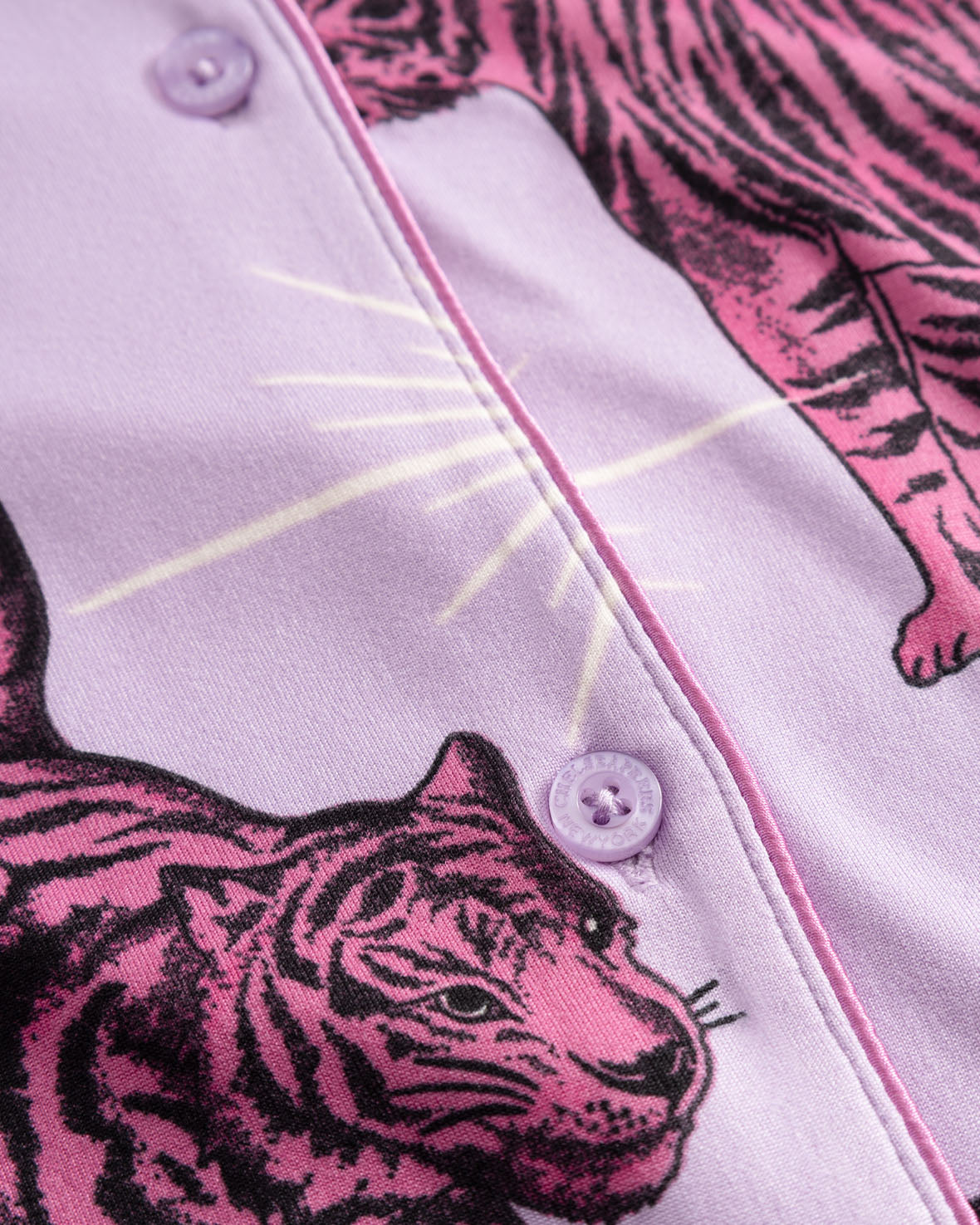 Mystic Tiger Print Short Pajama Set for Women - Soft & Comfortable Sleepwear - Perfect for Summer Nights, Lounging & Travel