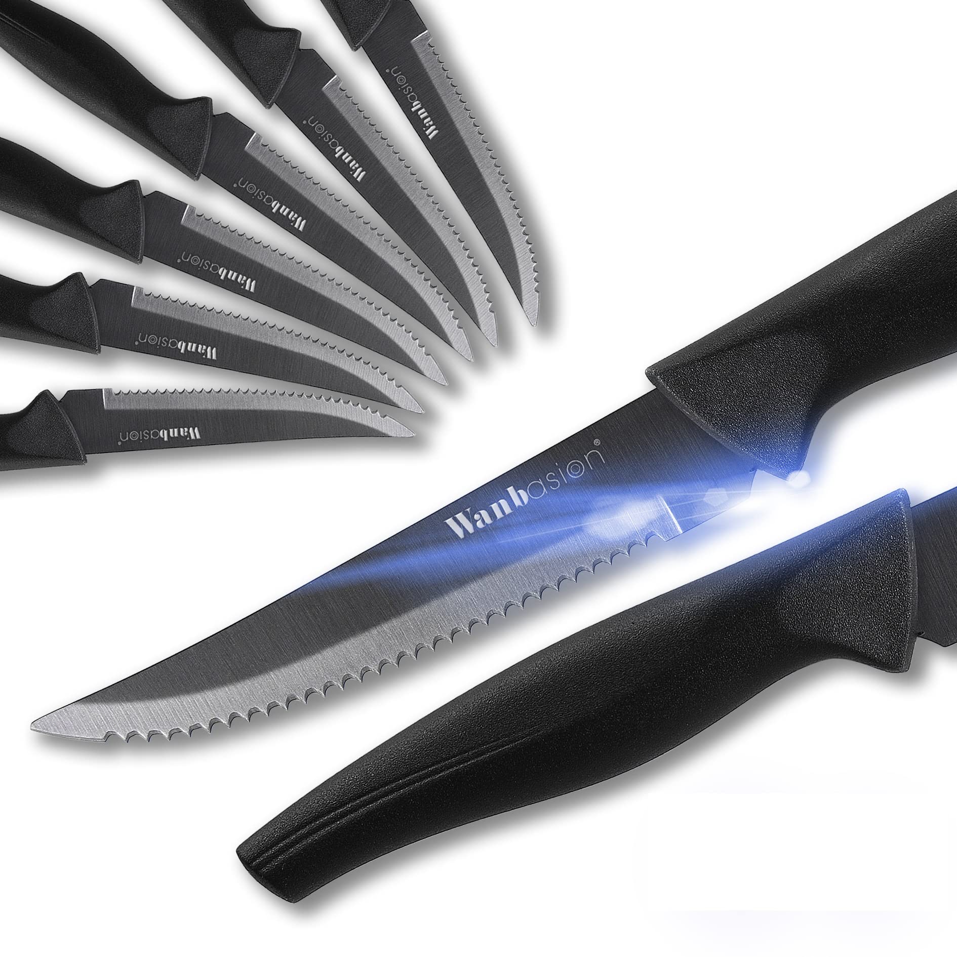 Premium 8-Piece Stainless Steel Steak Knife Set - Dishwasher Safe, Ultra Sharp & Rust Proof - Perfect for Steak Dinners, BBQ Parties & Fine Dining at Home