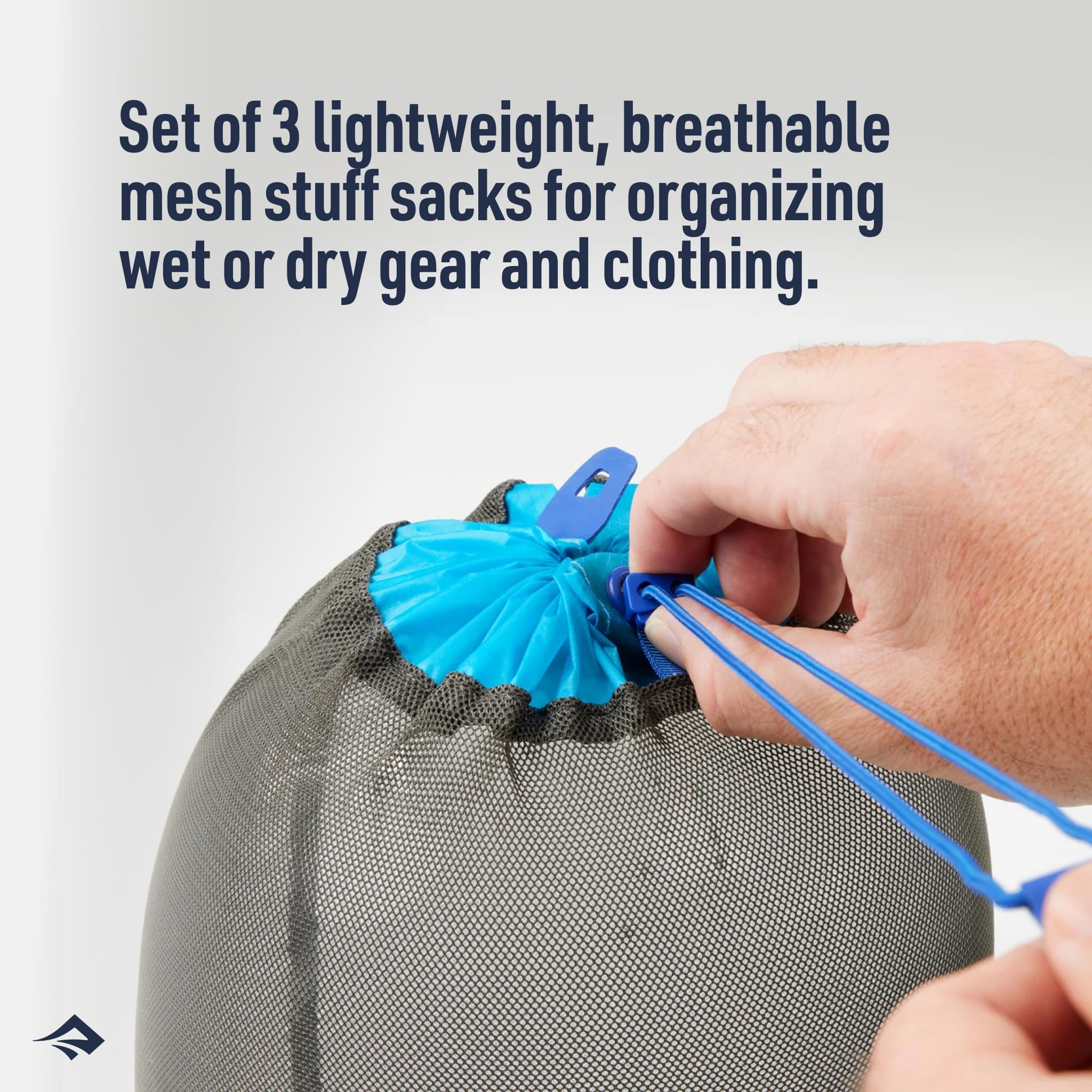 Sea to Summit Ultralight Mesh Stuff Sack 3-Piece Set - Compact Organizer for Camping, Hiking & Travel Gear Storage