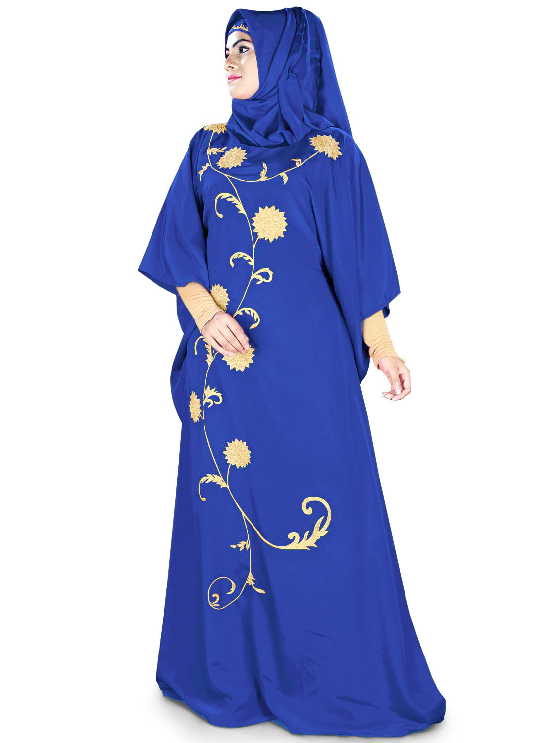 Elegant Aiza Kaftan Dress for Women - Flowy Boho Maxi Dress with Embroidery - Perfect for Beach, Vacation & Summer Outfits