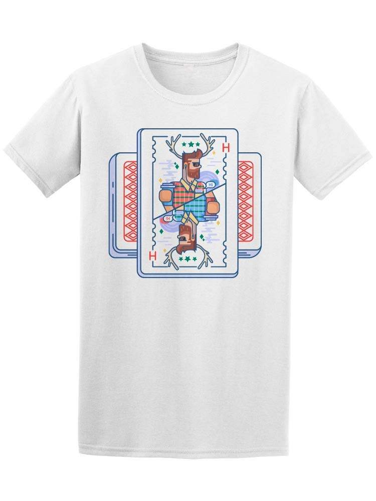 Vintage Hipster Playing Cards Graphic T-Shirt for Men - Casual Streetwear & Gaming Enthusiast Outfit