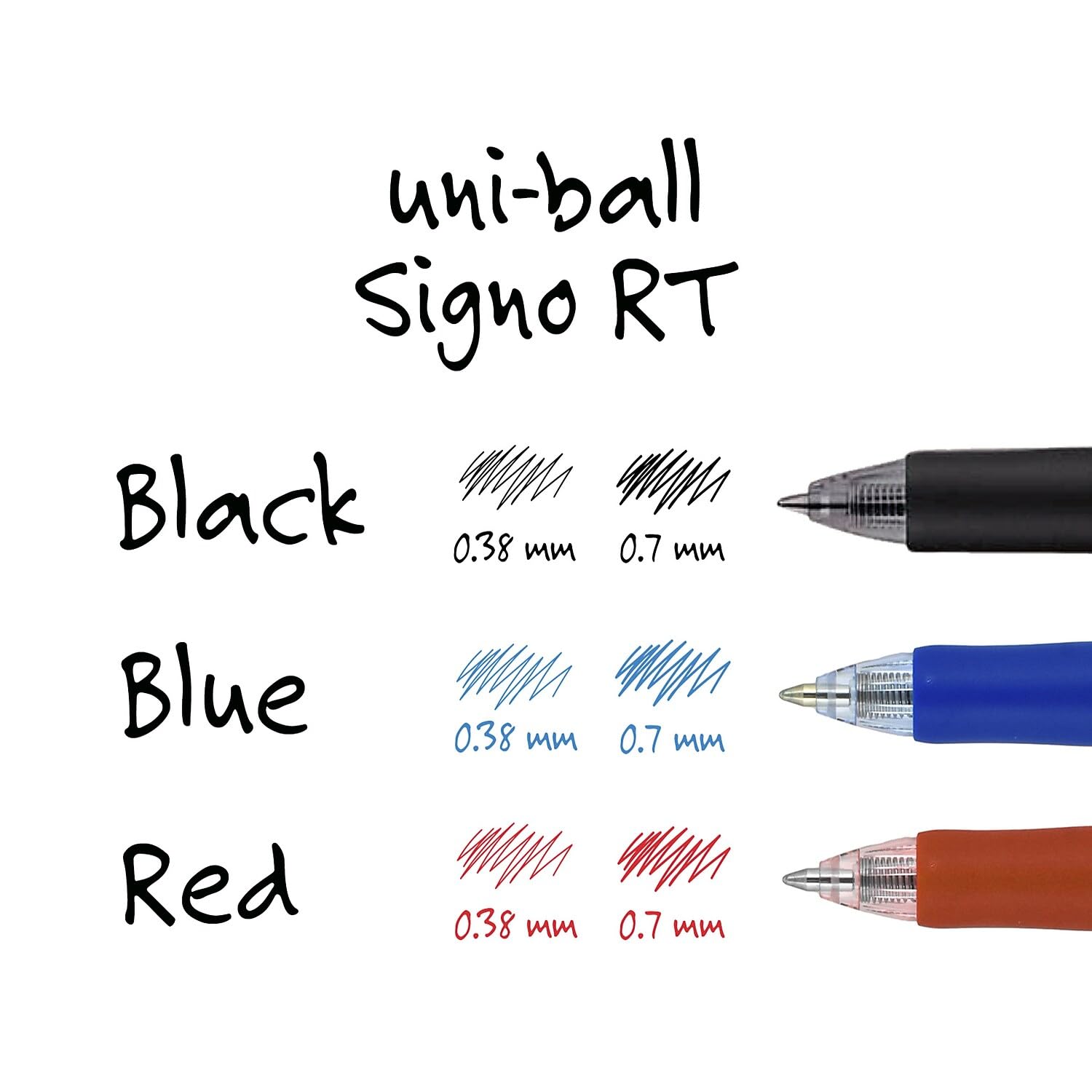 Uni-ball Signo Gel RT Retractable Roller Ball Pen - Medium Point, Red Ink, 12-Pack for Office, School & Creative Writing