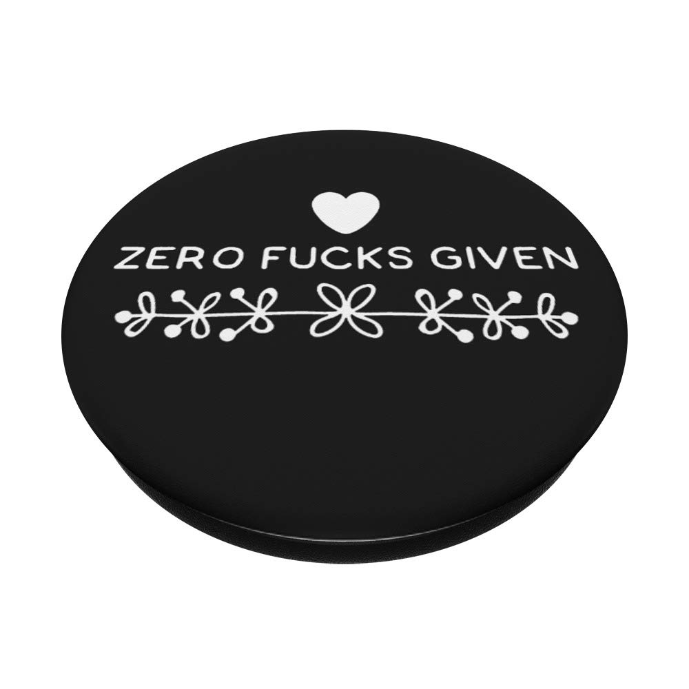 Zero Fucks Given Funny Phone Holder - Motivational Quote Stand for Desk, Car & Office - Perfect Gift for Friends & Coworkers
