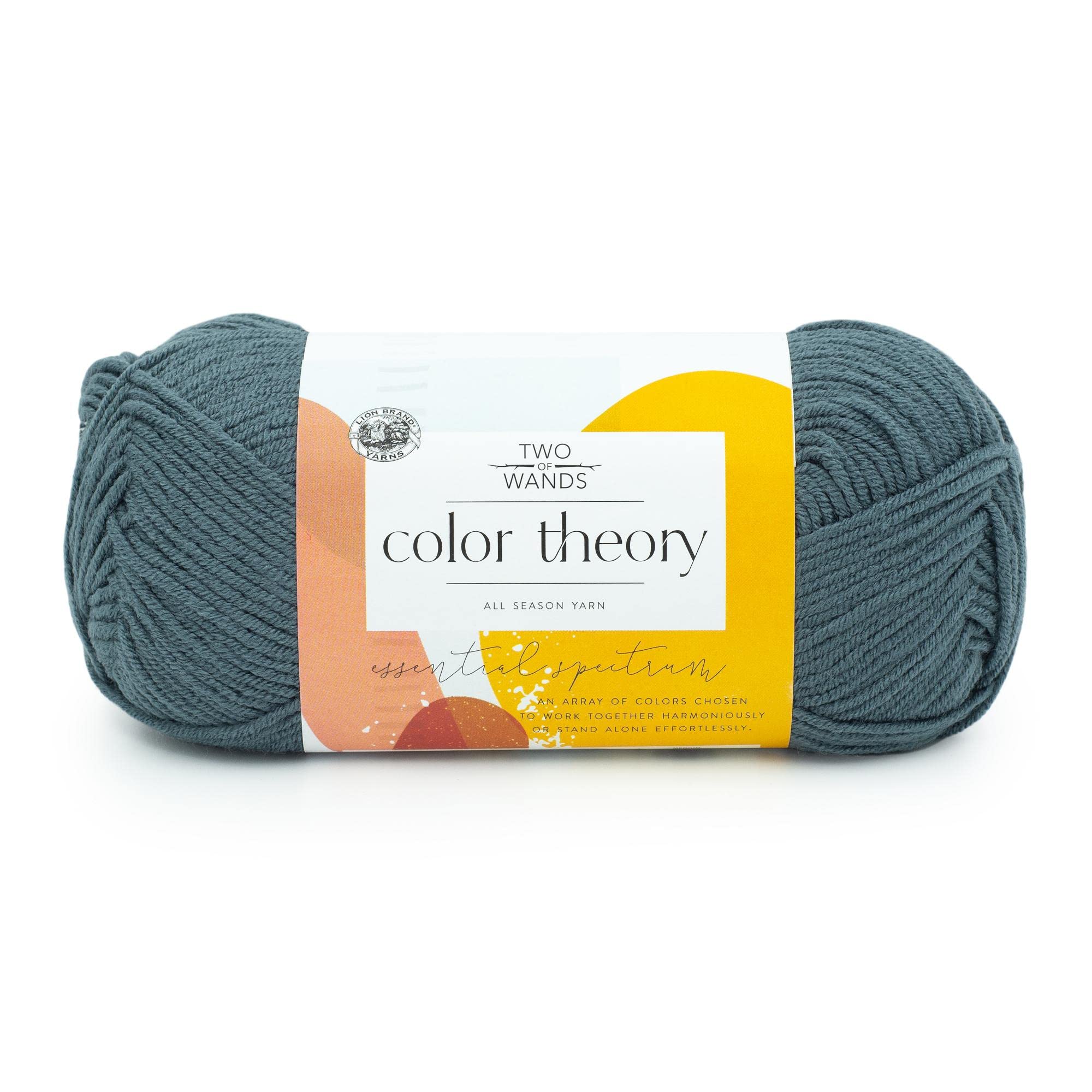 Lion Brand Yarn Two of Wands: Premium Color Theory Yarn - Stonewash | Soft Knitting & Crochet Yarn for Sweaters, Scarves & DIY Crafts