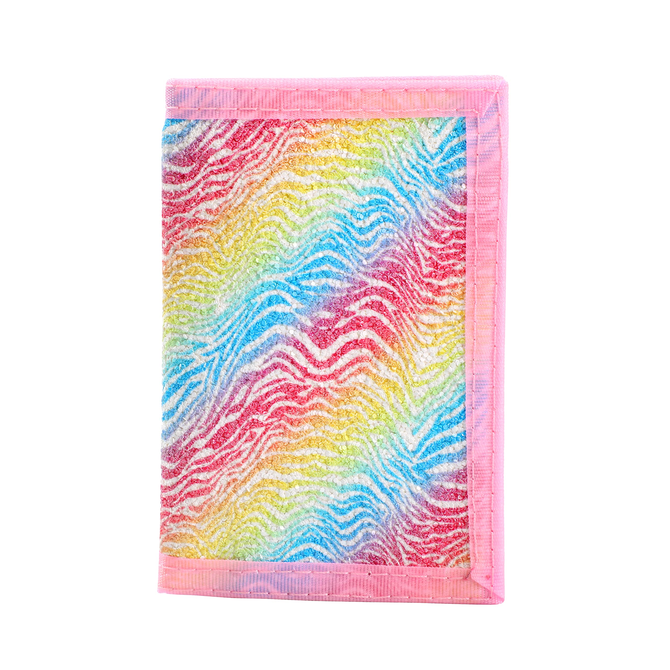 RFID Blocking Kids Wallet for Boys & Girls Ages 4-14 | Tri-Fold Zipper Coin Pocket Wallet | Durable Youth Wallet for Teens | Perfect Birthday & Christmas Gift for Children | School, Travel & Everyday Use Gradient Design