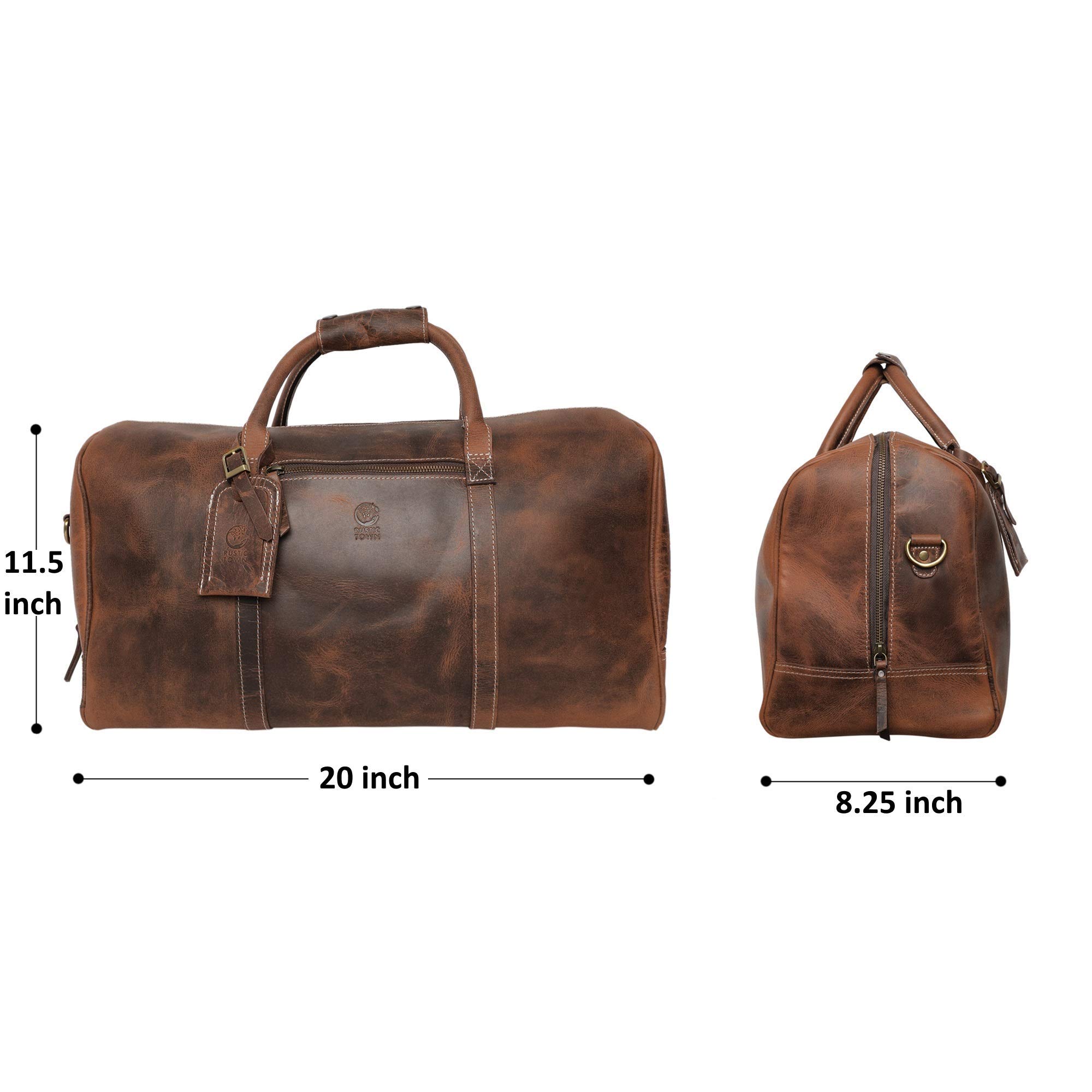 Premium Leather Duffel Bag & Toiletry Bag Set - Stylish Travel Weekender for Men & Women | Perfect for Business Trips, Gym, Weekend Getaways & Gifts