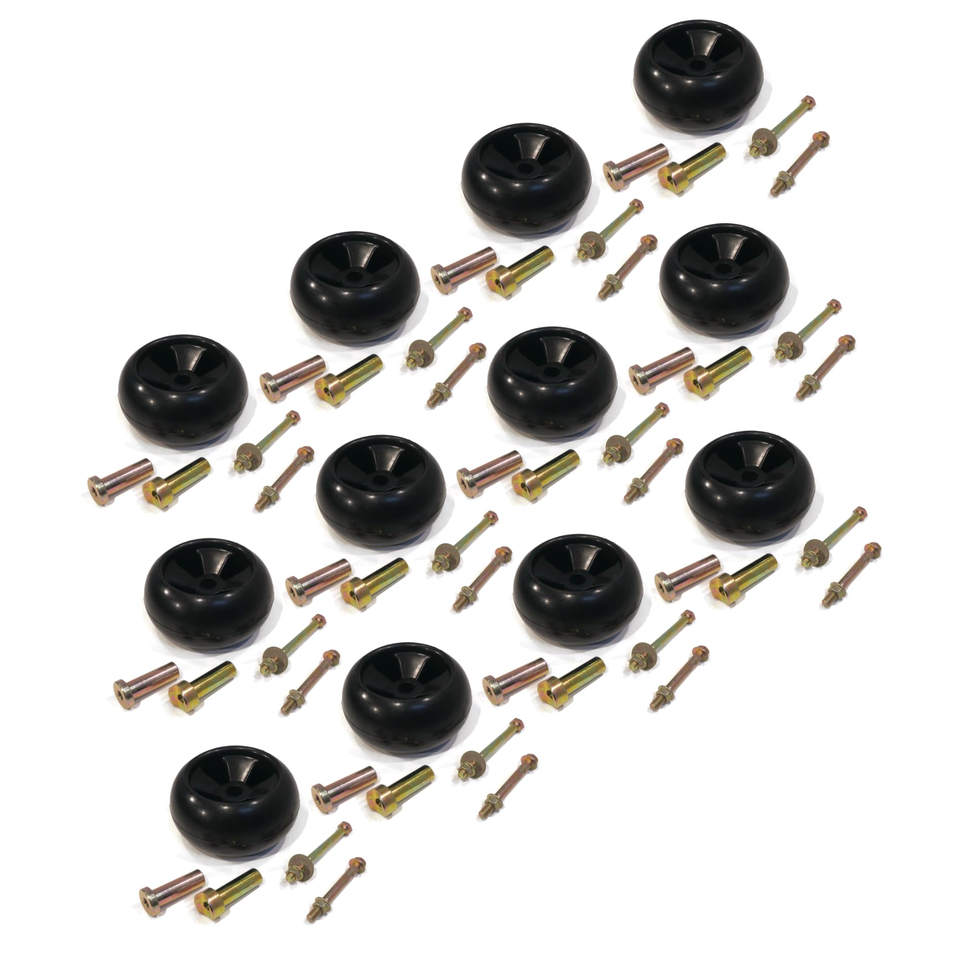 12-Pack Grasshopper 484225 Lawnmower Tractor Deck Wheel Assembly Kit | Replacement Parts for Mower Maintenance | Perfect for DIY Repairs & Tractor Upkeep