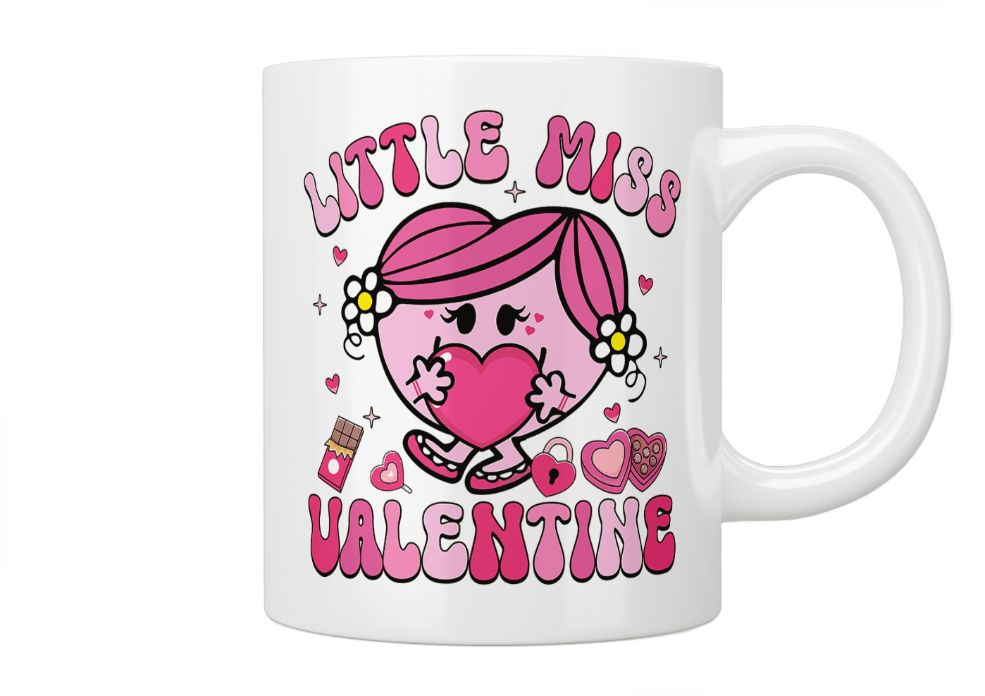 Little Miss Valentine Mug - Cute Valentine's Day Coffee Cup for Her - Perfect for Hot Drinks, Gifts & Romantic Mornings