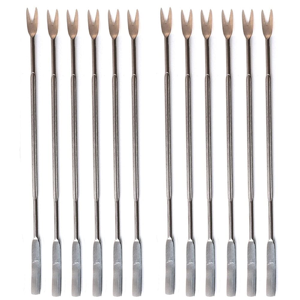 12-Piece Stainless Steel Lobster Crab Seafood Pick Forks & Nut Scoop Set - Durable Kitchen Tools for Shellfish, Nuts & Appetizers (Silver) - Perfect for Seafood Boils, Dinner Parties & Home Cooking