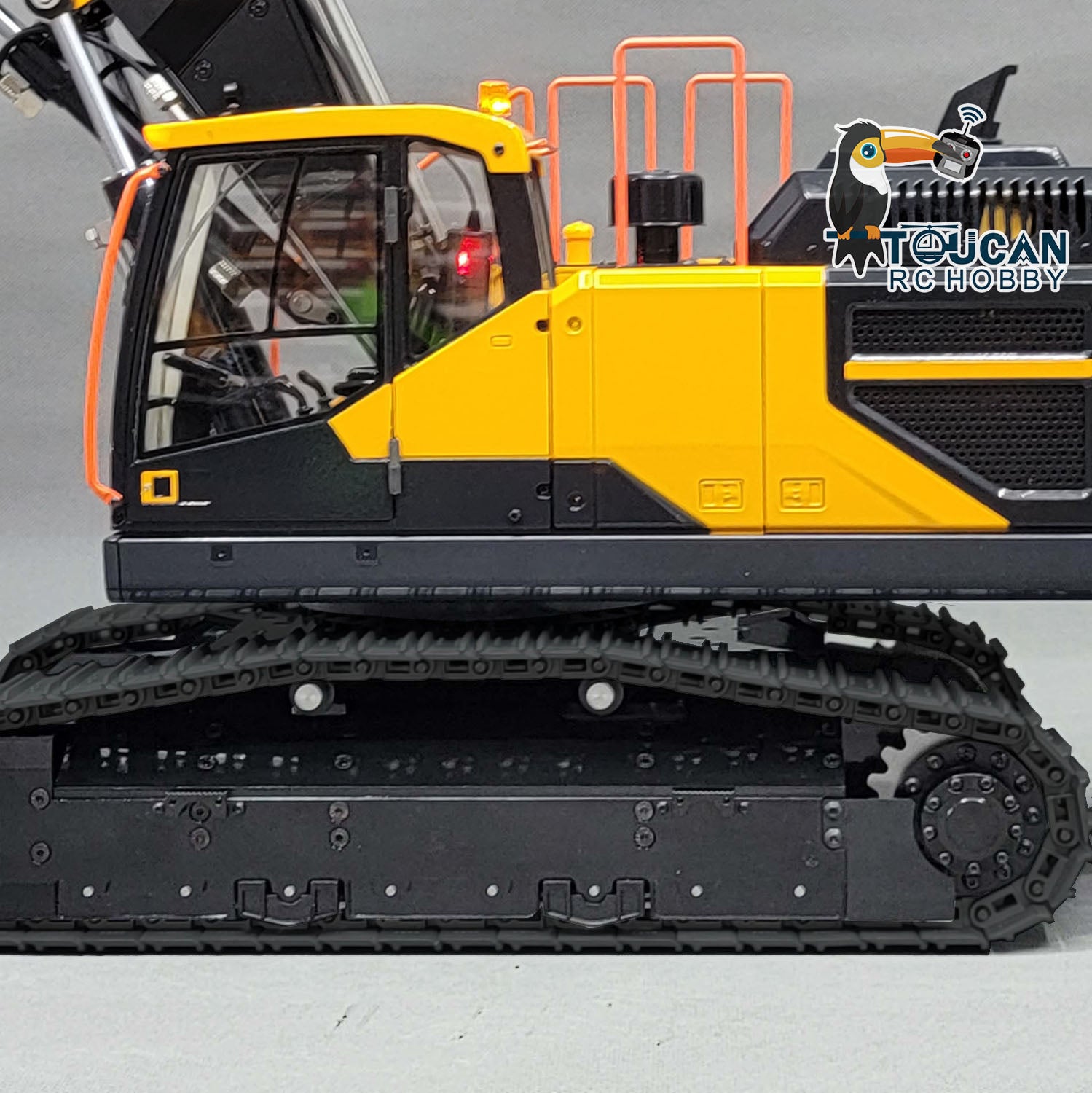 MTM 1/14 Scale EC380 RC Hydraulic Excavator - 10CH Remote Control Tracked Digger with 3 Arms & Grabber, Metal Heavy Duty Construction Toy for Adults - Perfect for Construction Simulation, Backyard Digging & RC Hobby Enthusiasts