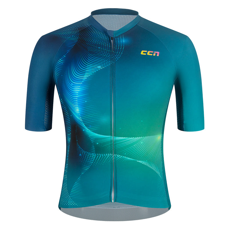NOVA PRO AURORA Men's Cycling Jersey - Breathable Quick-Dry Performance Bike Shirt for Road & Mountain Biking - Comfortable Athletic Cycling Top for Men