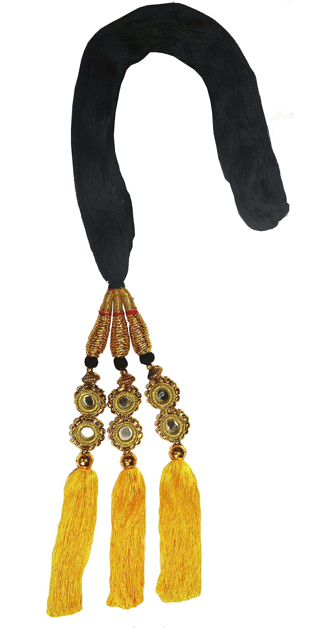 HARSHITANJAL Parandi - Long Braid Hair Extensions for Women, Indian Hair Accessories (HGS09Y) - Perfect for Weddings, Parties & Cultural Events