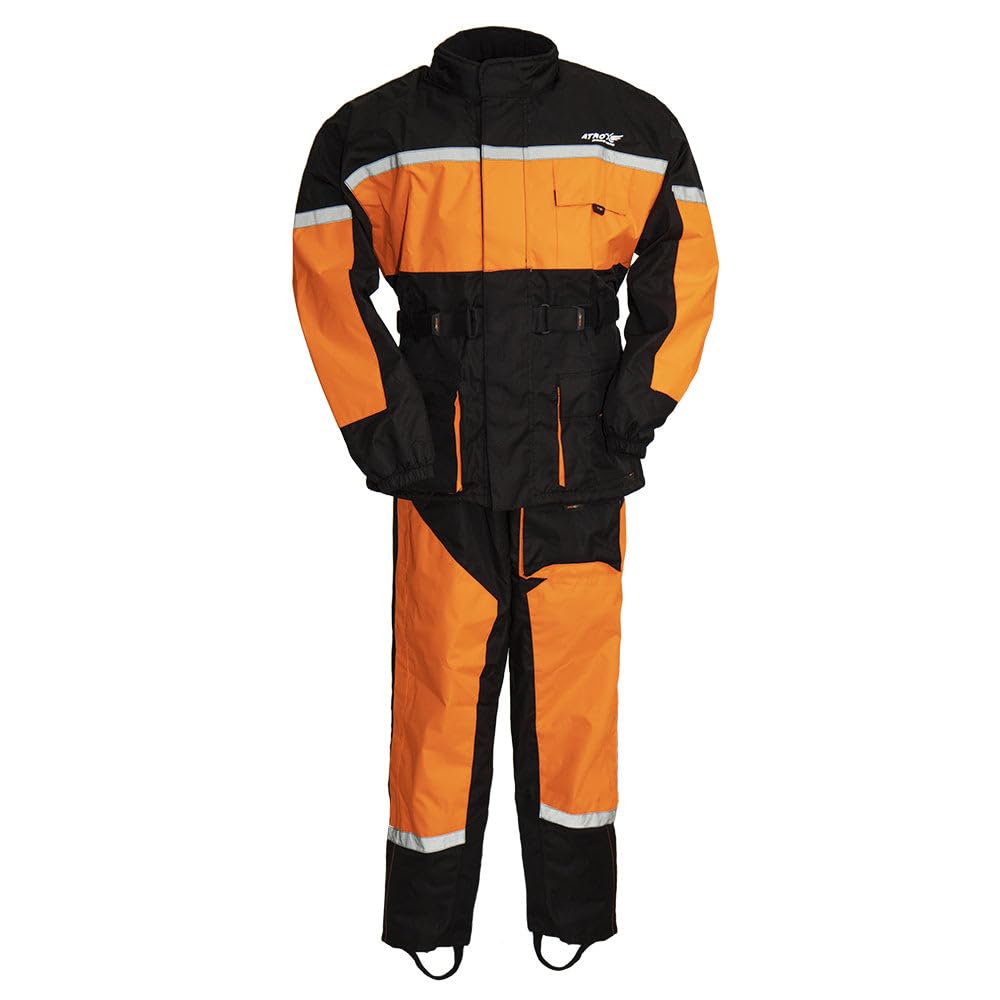 First Mfg Co Men's Motorcycle Rain Suit - Waterproof Ripstop Biker Riding Gear for All-Weather Protection - Ideal for Commuting, Touring & Outdoor Adventures