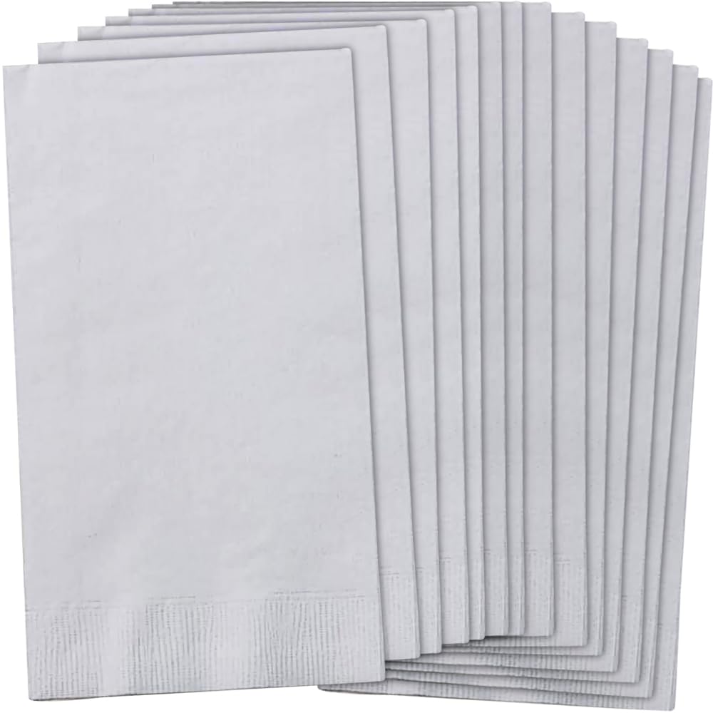 Premium White Paper Guest Party Towels (16-Pack) - Soft Disposable Napkins for Weddings, Baby Showers & Special Events - Elegant Table Setting for Home, Restaurant & Catering Services