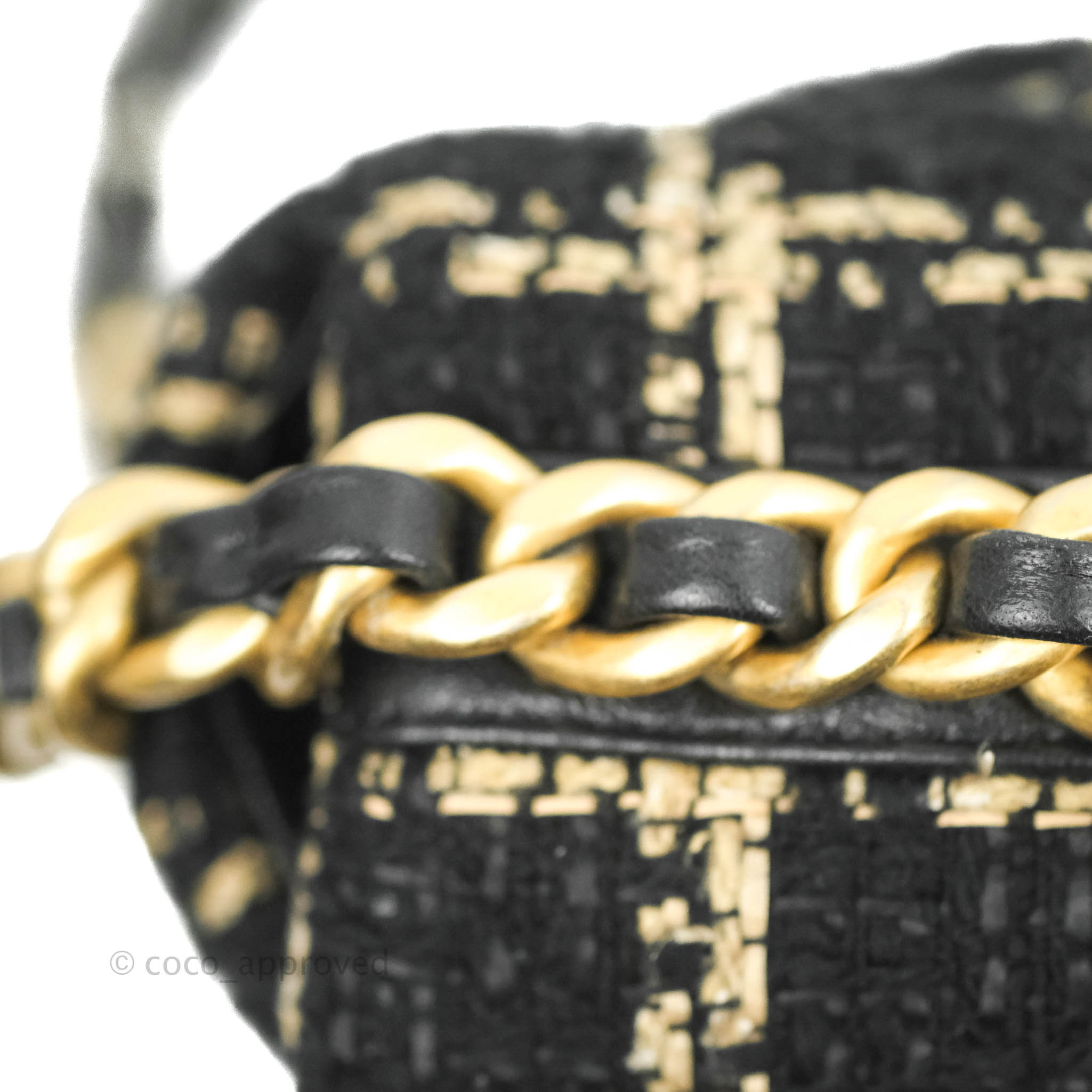 Chanel 19 Medium Handbag in Beige & Black Tweed with Mixed Hardware - Luxury Designer Shoulder Bag for Women, Perfect for Work, Evening Events & Travel