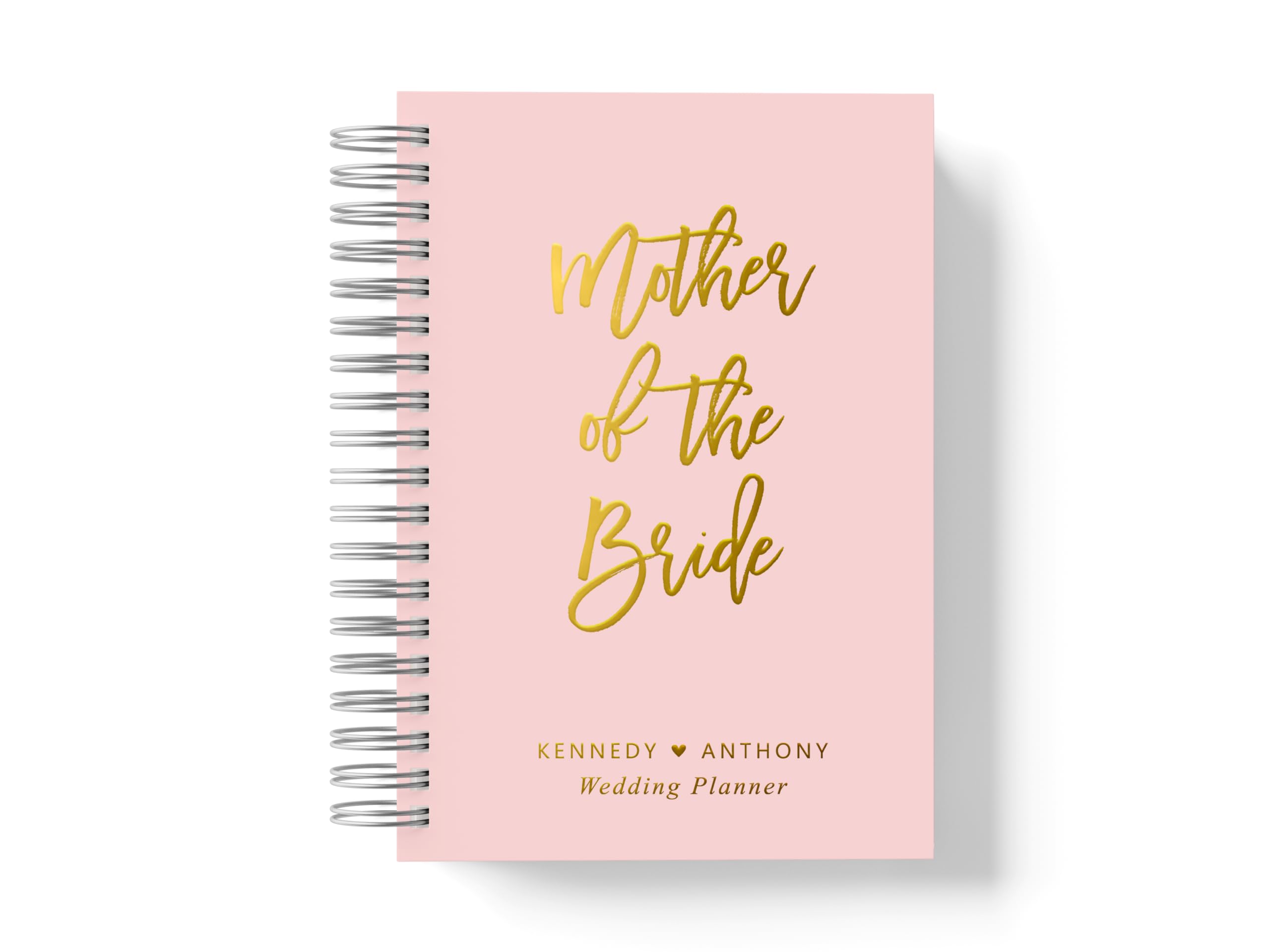 Elegant Pink Wedding Planner for Mother of the Bride - 6 x 9 Inch Organizer with Floral Design | Perfect for Wedding Planning, Bridal Shower, and Special Occasions