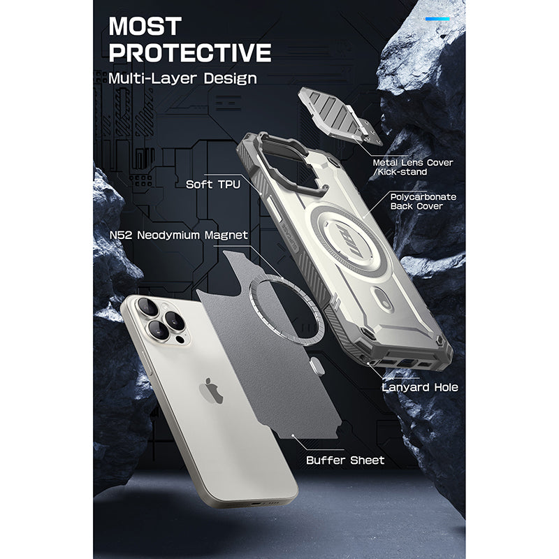 iPhone 15 Pro Max 6.7 Inch Unicorn Beetle MAG XT MagSafe Case - Shockproof Protective Cover with Military-Grade Drop Protection, Wireless Charging Compatible - Perfect for Outdoor Adventures & Daily Use