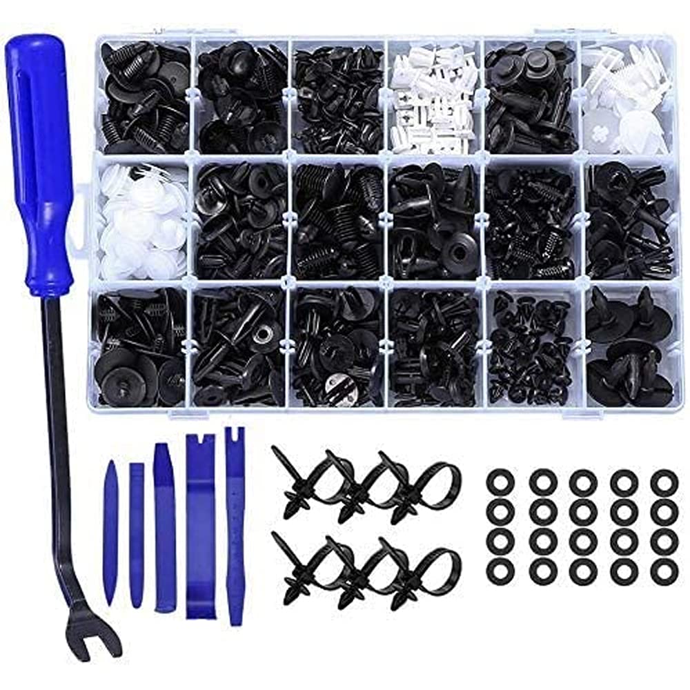 MMOBIEL 447 Pcs Auto Body Fastener Rivet Clip Kit with Remover Tool - Car Panel, Bumper & Trim Screws Replacement Set for DIY Auto Repair & Maintenance | Perfect for Home Garage, Auto Body Shops & Professional Mechanics