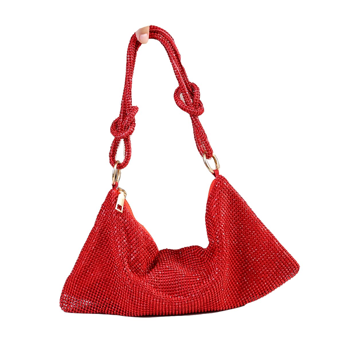Covelin Women's Shiny Diamond Handbag - Elegant Tote Shoulder Bag for Evening Parties, Weddings & Special Occasions