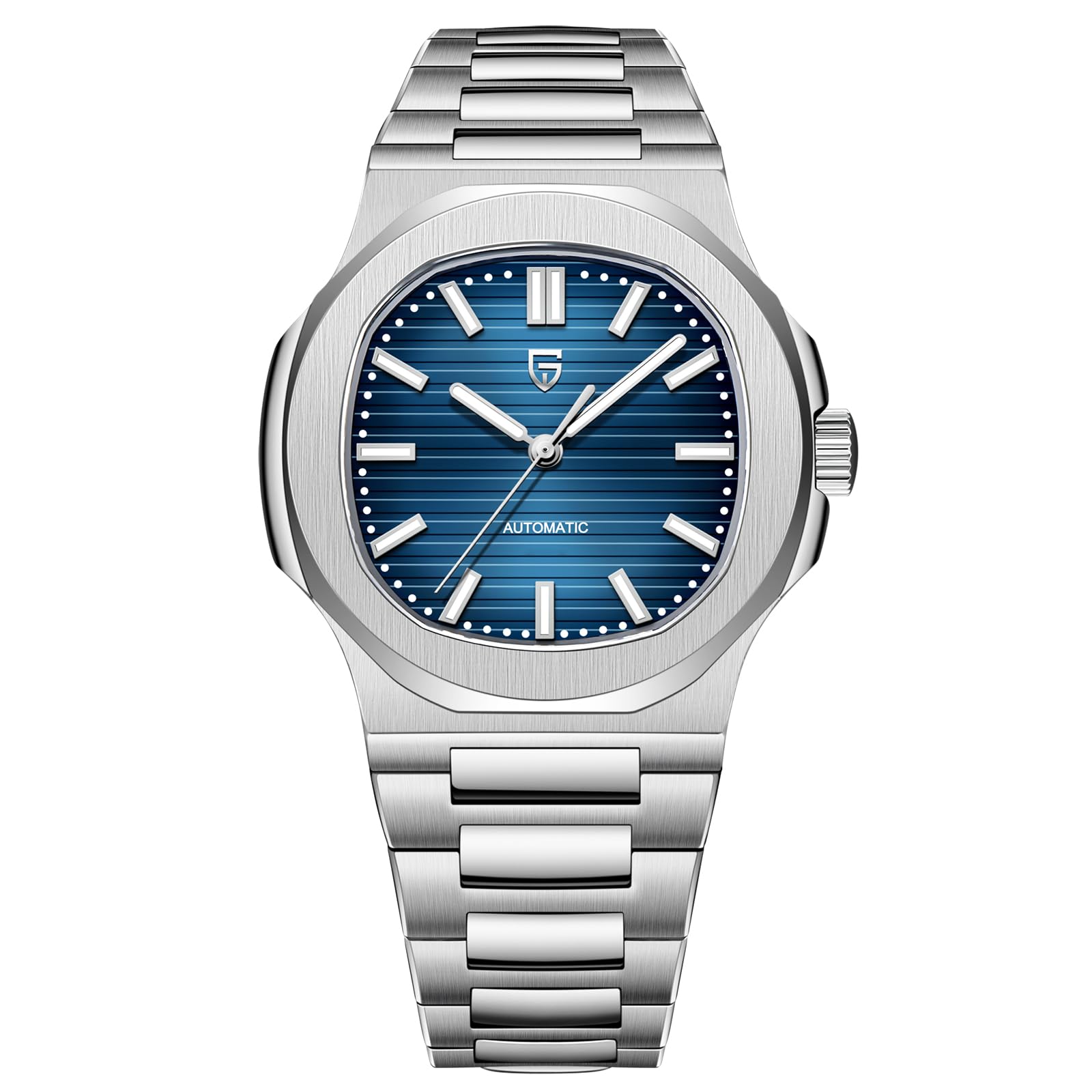 Pagani Design 1728 Men's Automatic Watch - ST6 Self-Winding Movement, Stainless Steel Case, 100M Waterproof - Luxury Sport Mechanical Watch for Men | Perfect for Diving, Swimming & Everyday Wear