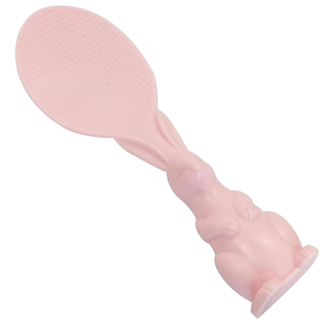 Non-Stick Rabbit Rice Paddle Spoon - 8 Inch Cute Kitchen Utensil with PP Handle, Standing Design (Pink) - Perfect for Rice Serving, Cooking, and Food Decoration
