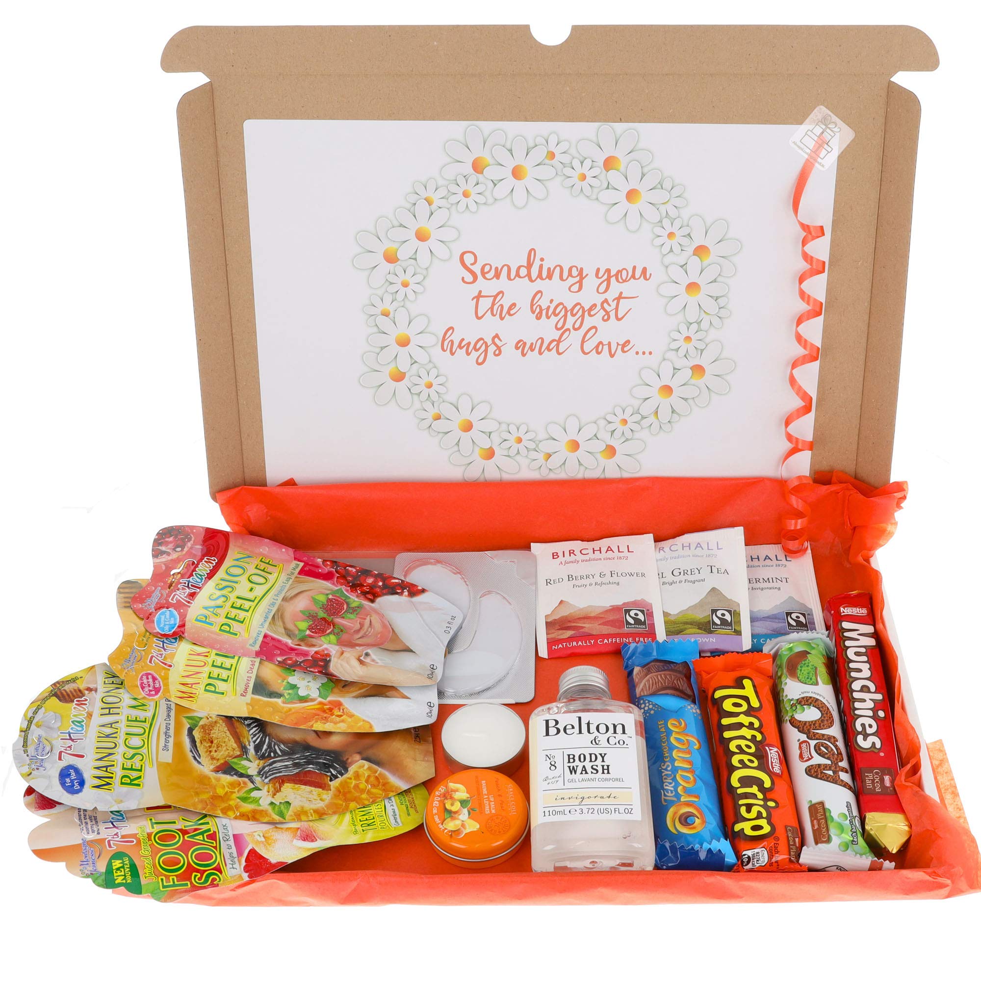 Personalized Large Pamper Treat Gift Box - Tea Themed Hug in a Box for Women | Thoughtful Letterbox Gift for Birthdays, Anniversaries & Special Occasions | Perfect Relaxation Gift for Her