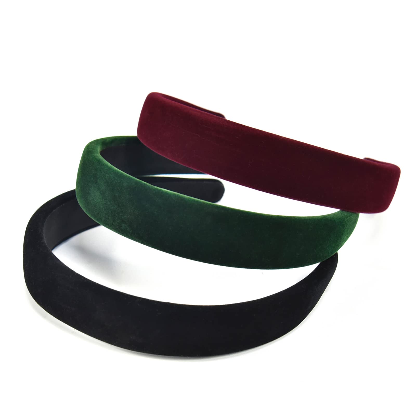 Velvet Wide Headbands for Women - Soft Non-Slip Hair Accessories for Women & Girls - Perfect for Workouts, Yoga, and Everyday Fashion Wear