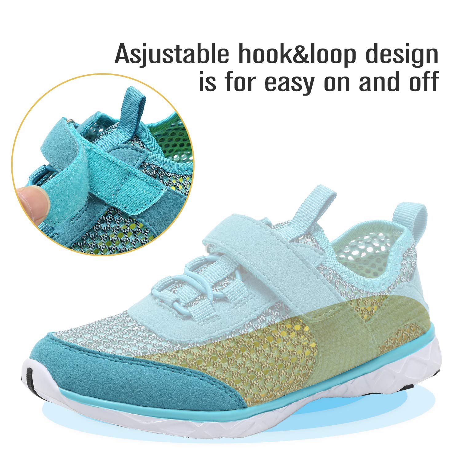 CIOR Kids Water Shoes - Lightweight Swim Sneakers for Toddler & Big Kid - Beach & Pool Sports
