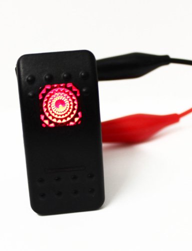 Waterproof 4 Pin SPDT On-Off-On LED Rocker Switch with 2 Lights for Marine Boats, Jeeps, RVs - Perfect for Navigation Lights, Winch Controls & Off-Road Accessories