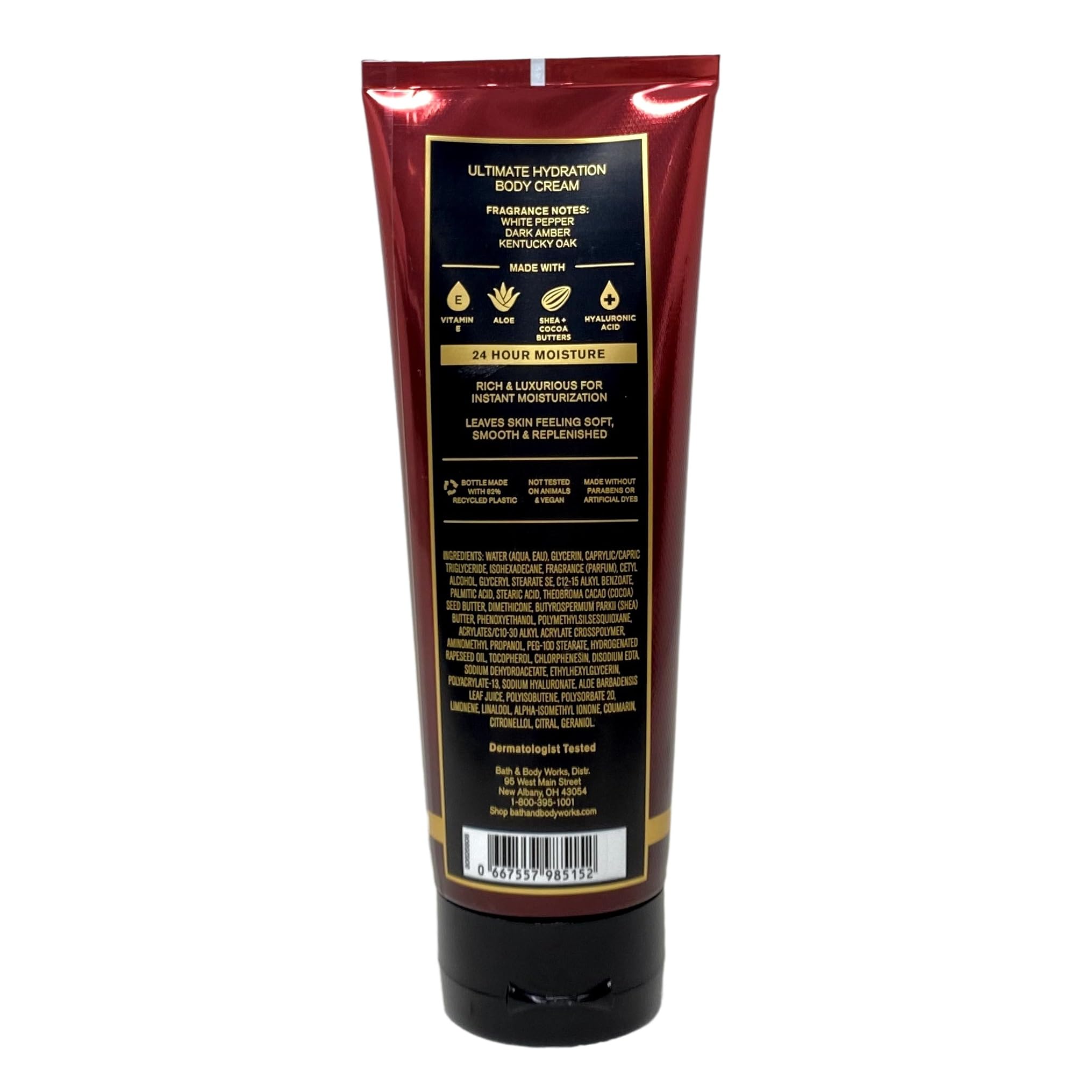 Bath & Body Works Men's Bourbon 2-Piece Gift Set - Moisturizing Body Cream & Exfoliating 2-in-1 Body Scrub & Wash with Free Cabin Spice Bar Soap - Full Size Luxury Skincare for Men - Perfect for Gifts, Self-Care & Travel Essentials