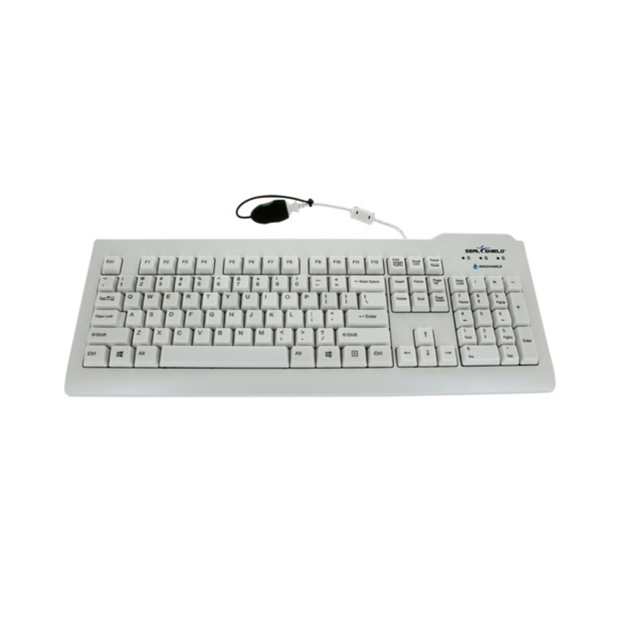 Seal Shield Silver Seal Medical Grade Keyboard - Waterproof, Antimicrobial Keyboard for Hospitals, Clinics & Healthcare Facilities - Ideal for Sterile Environments & Infection Control