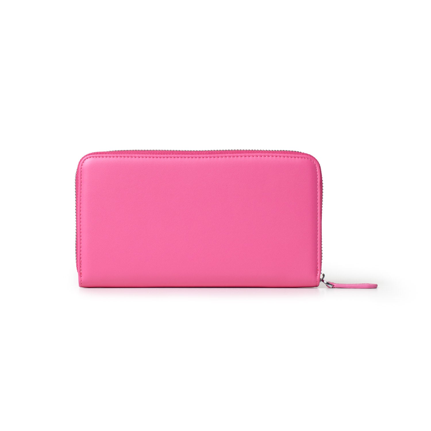 JUMBO SIGNATURE LOGO WALLET - Premium Leather Women's Wallet with Large Logo - Hot Pink Fashion Wallet for Everyday Use & Gift Giving