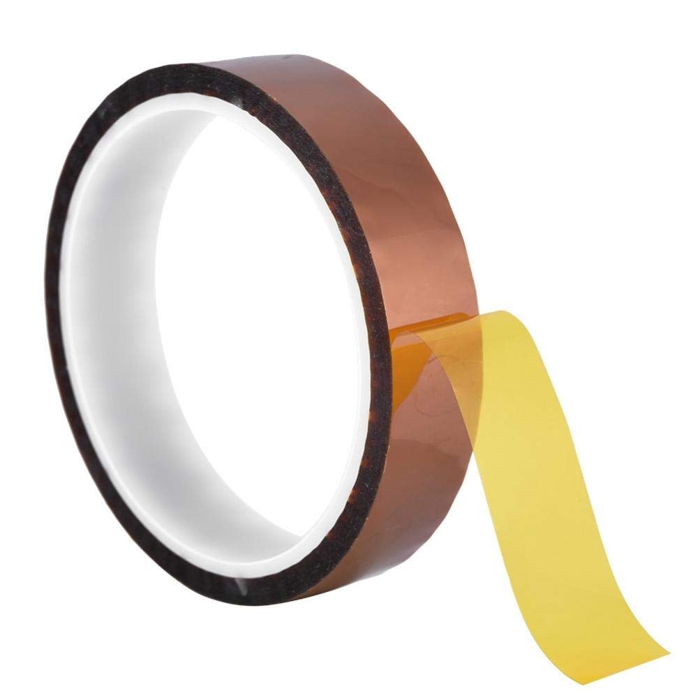 High Temperature Heat Resistant Tape 250-300°F - Insulation Adhesive Tape for 3D Printers & Electronics - No Residue, 20mm Wide - Perfect for High Heat Applications & DIY Projects
