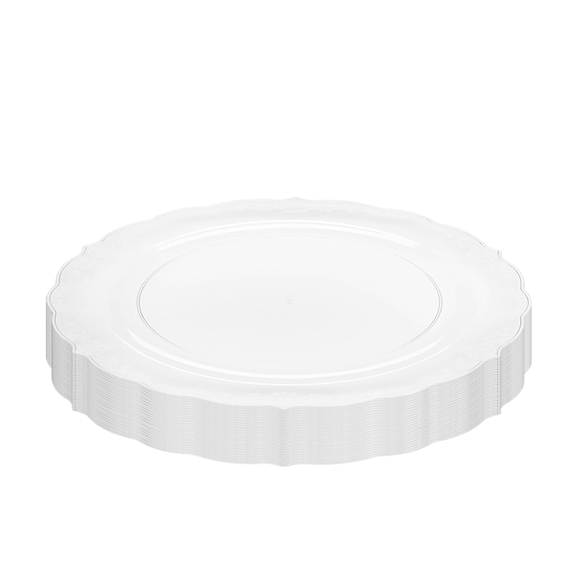 Elegant Disposable Plastic Plates Set for Party - 120-Piece Clear Dinnerware Combo for Guests | Perfect for Birthday, Wedding, BBQ & Outdoor Events