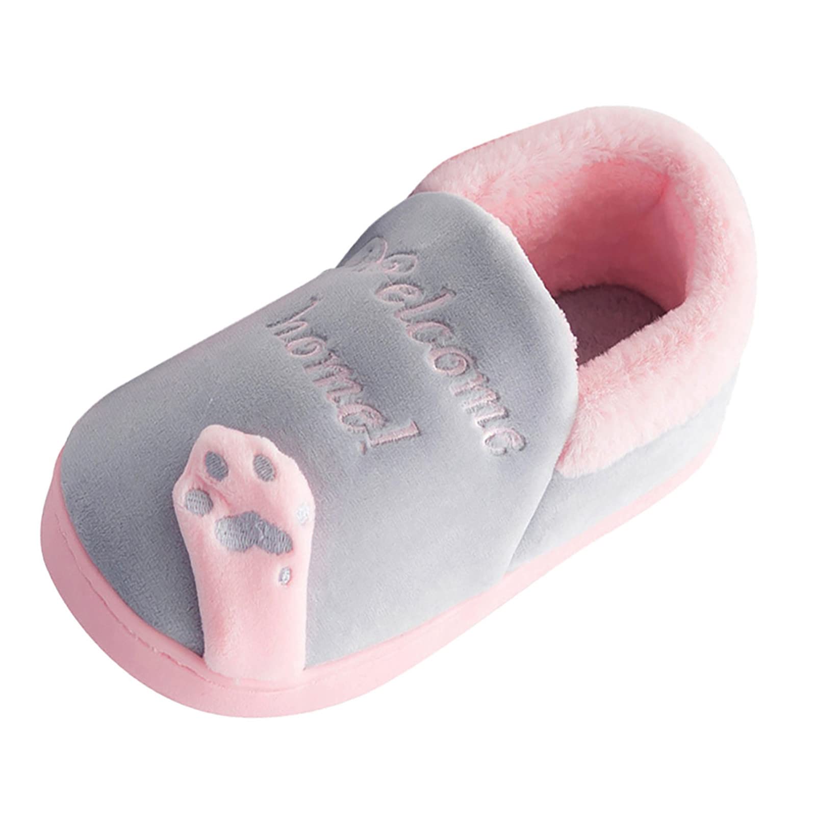 Warm Cartoon Cat Winter Slippers for Kids - Non-Slip Indoor Baby Shoes for Boys & Girls | Cozy Home & Nursery Footwear for Newborns & Toddlers