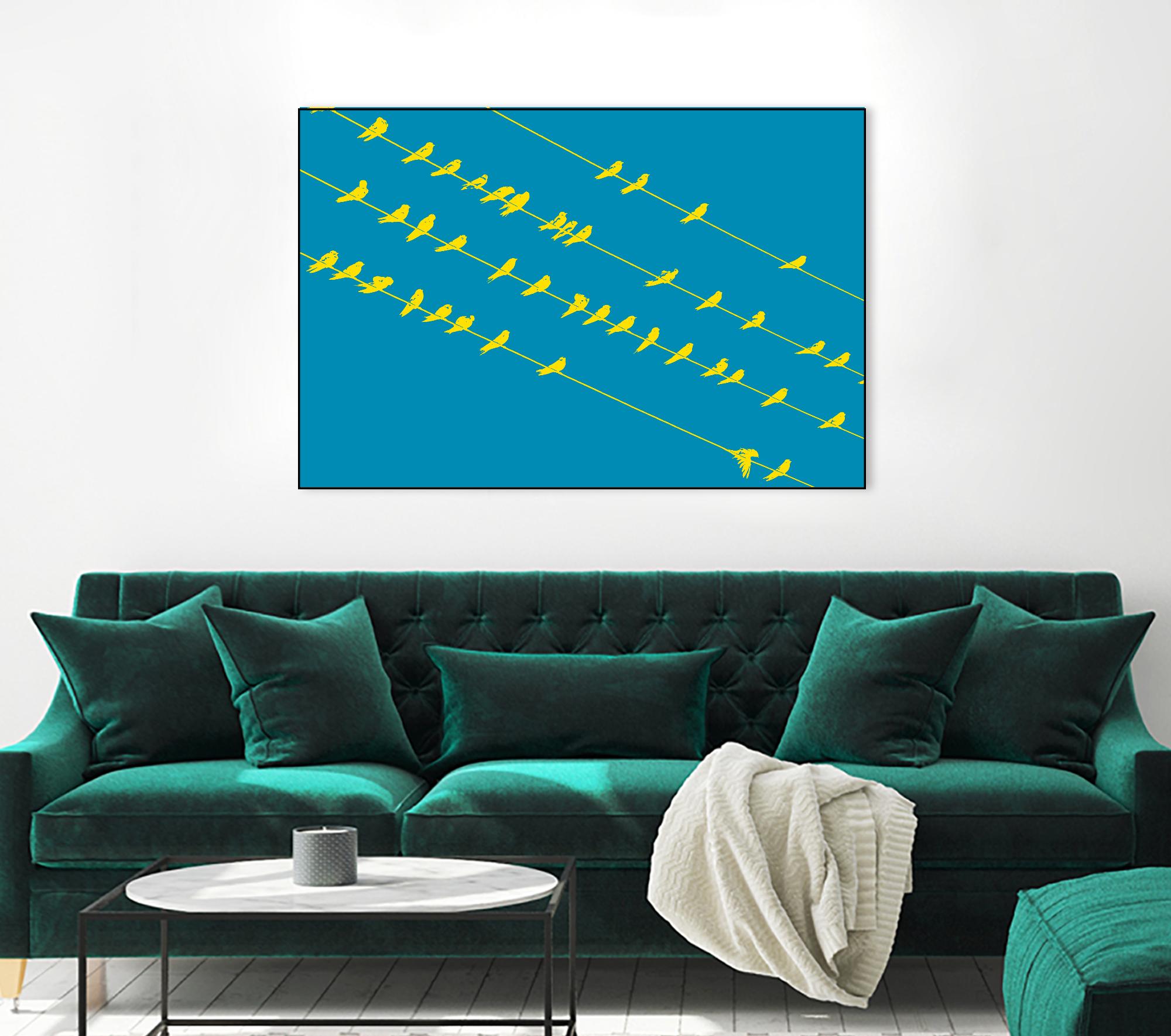 Birds on Wires - Decorative Wall Art for Home & Office - Perfect for Living Room, Bedroom, and Workspace Decor
