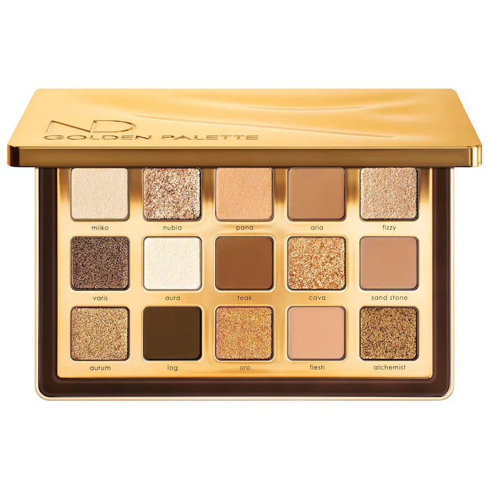 Natasha Denona Golden Palette™ Eyeshadow Palette - Professional Makeup for Day & Night Looks, Perfect for Parties & Special Occasions