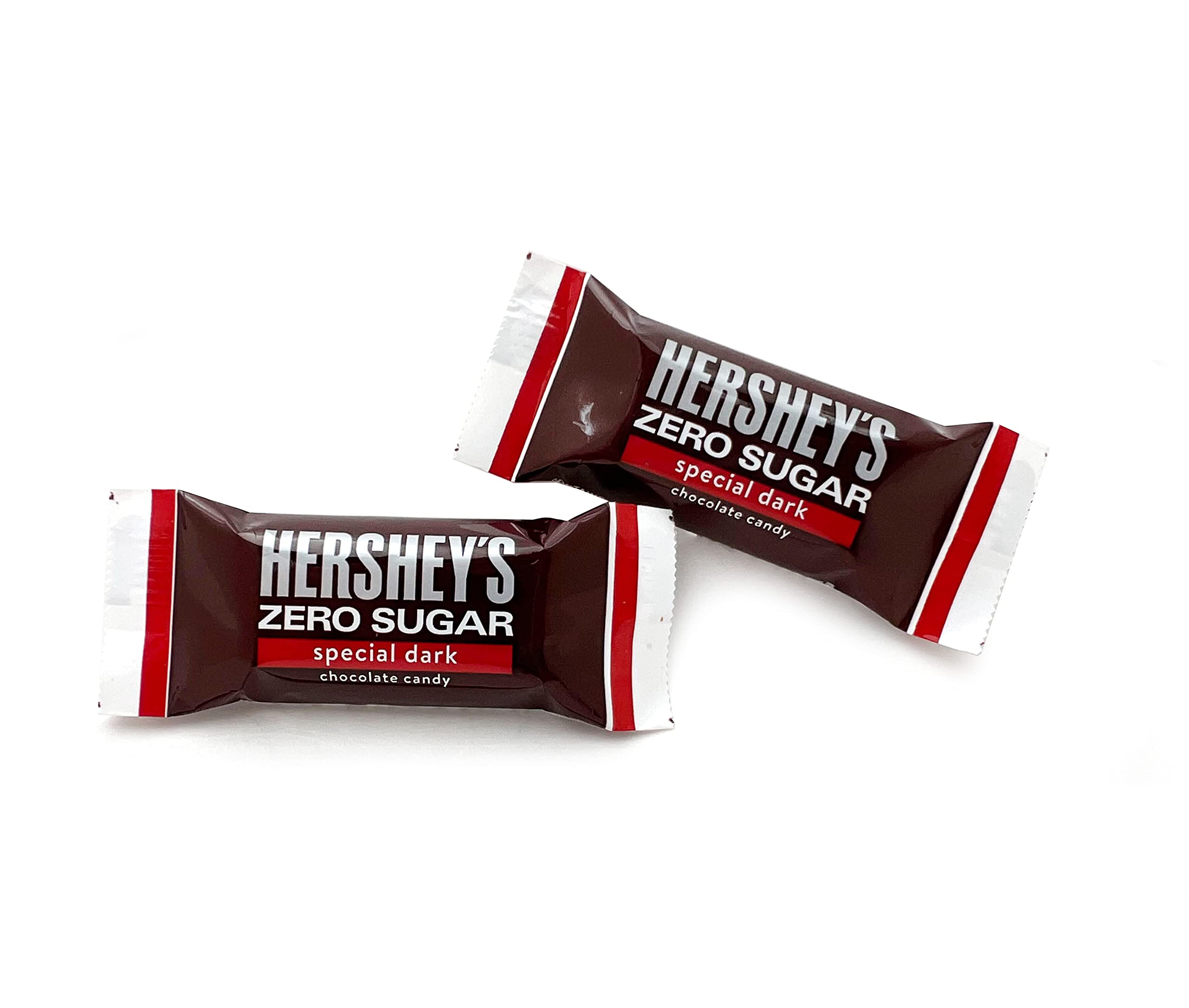 HERSHEY’S ZERO SUGAR SPECIAL DARK Chocolate Bars - Mildly Sweet Bite Size Candy, Bulk 2lb Pack (100 Count) | Perfect for Halloween Treats, Party Favors & Office Snacks