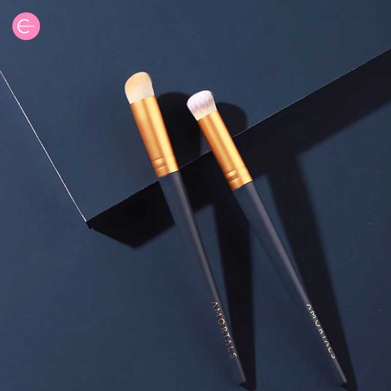 AMORTALS Professional Concealer & Eyeliner Brush Set - 6 Piece Makeup Brush Kit for Flawless Coverage & Precise Lining - Perfect for Daily Makeup, Travel & Professional Makeup Artists