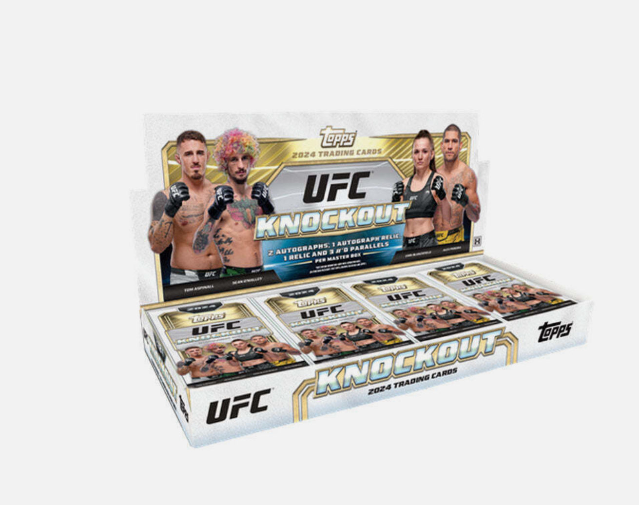 2024 Topps UFC Knockout Hobby Box - Collectible Trading Cards for UFC Fans - Perfect for Sports Memorabilia Collections and Fantasy League Prizes