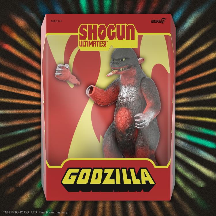 Toho Shogun ULTIMATES! Shogun Godzilla (Vintage Red) SDCC 2024 Exclusive Action Figure - Collectible Japanese Kaiju Toy for Display & Gifts
