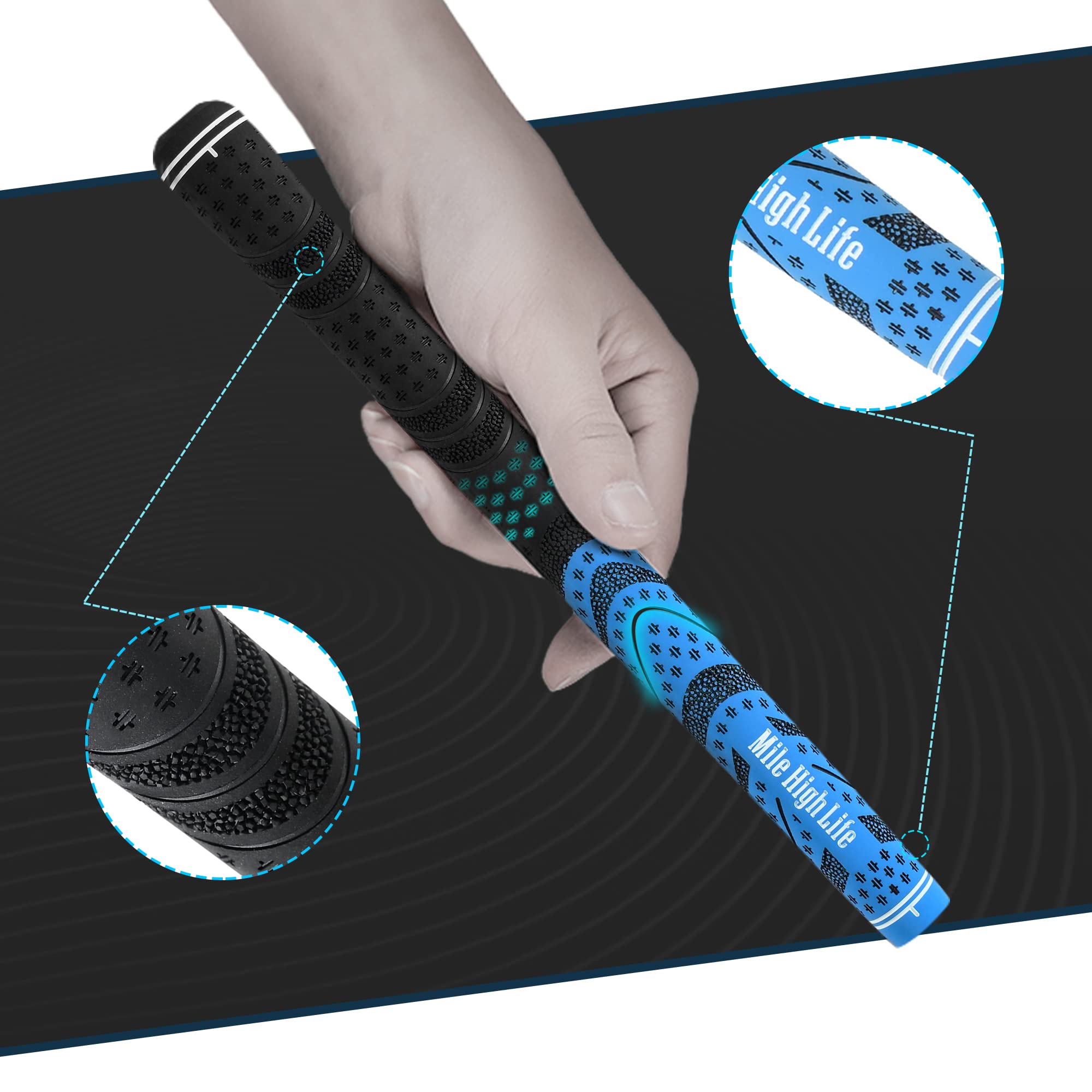 Premium Non-Slip Rubber Golf Grips - 3 Pack or 13 Pack Multi-Compound Golf Club Grips for Men & Women | Enhanced Comfort & Control | Perfect for Driving Range, Practice Sessions & Tournament Play