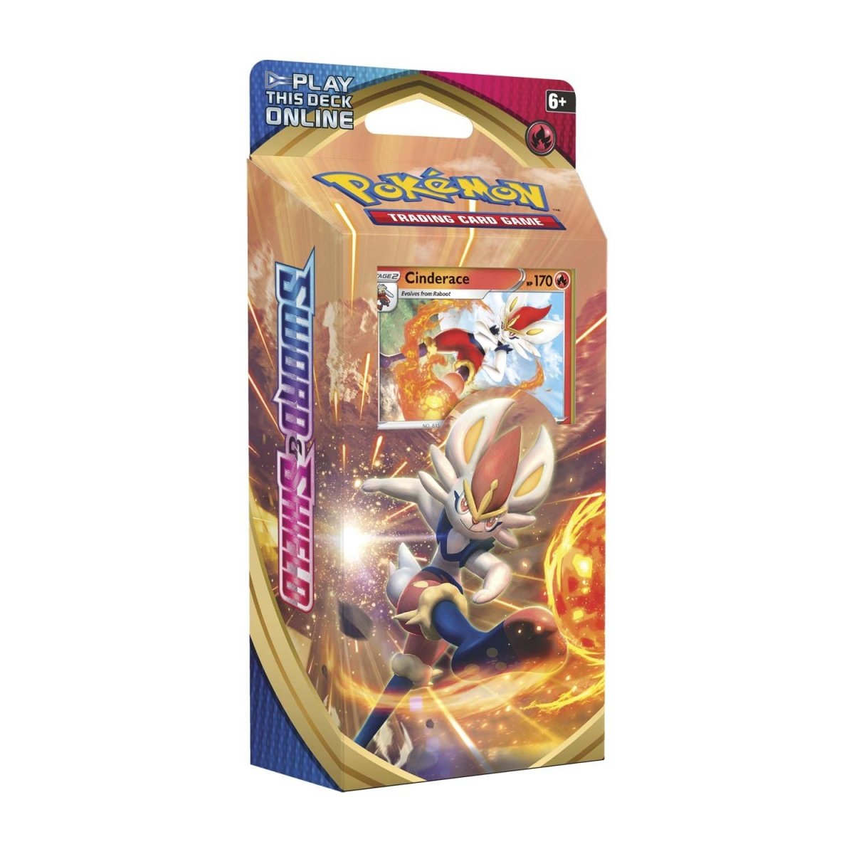 Pokémon Sword & Shield Cinderace Theme Deck - Fire Type Battle Deck for Trading Card Game (TCG) | Perfect for Competitive Play & Collectors | Enhance Your Pokémon TCG Battles