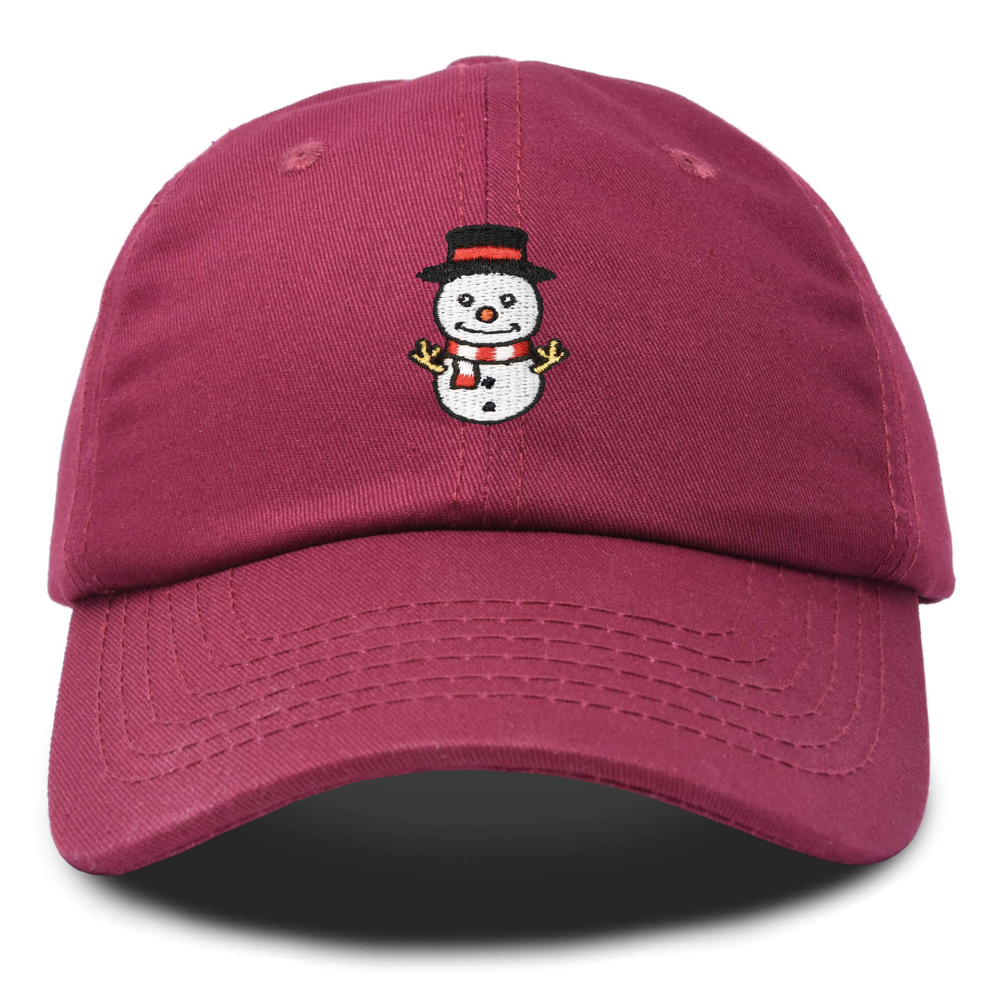 DALIX Cute Snowman Hat for Women - Winter Baseball Cap with Pom Pom - Perfect for Christmas, Holiday Parties & Outdoor Activities